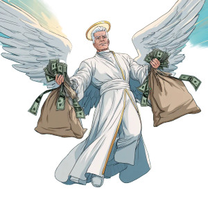 Satirical Angel Man Vinyl Car Decal Sticker – Waterproof & UV-Resistant 3.4133333333333336"