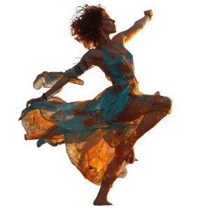 Dancing At Sunset V5 Vinyl Car Decal Sticker – Waterproof & UV-Resistant 3.4133333333333336"