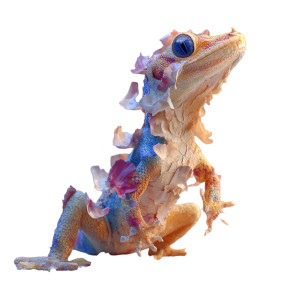Happy Shedding Gecko Vinyl Car Decal Sticker – Waterproof & UV-Resistant 6.826666666666667"