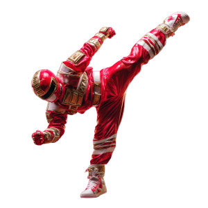 Breakdancing Power Ranger Vinyl Car Decal Sticker – Waterproof & UV-Resistant 3.4133333333333336"