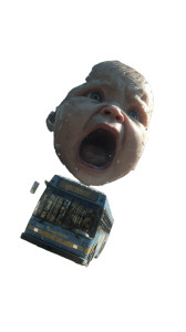 Giant Baby Destruction Vinyl Car Decal Sticker – Waterproof & UV-Resistant 9.706666666666667"