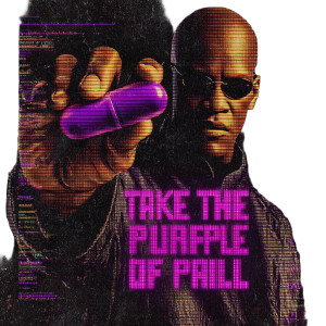 Purple Pill Morpheus Vinyl Car Decal Sticker – Waterproof & UV-Resistant 6.826666666666667"
