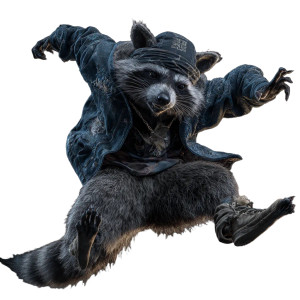 Raccoon In Durag Vinyl Car Decal Sticker – Waterproof & UV-Resistant 3.4133333333333336"