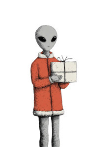 Alien Santa Vinyl Car Decal Sticker – Waterproof & UV-Resistant 8.213333333333333" Alien Santa Vinyl Car Decal Sticker – Waterproof & UV-Resistant 8.213333333333333"