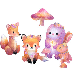 Magical Slavic Forest Animals Vinyl Car Decal Sticker – Waterproof & UV-Resistant 3.4133333333333336"