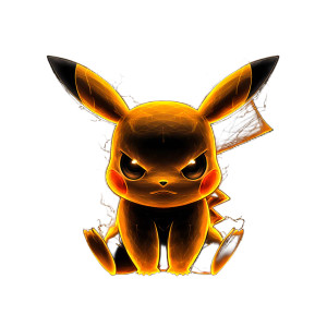 Evil Pikachu V2 Vinyl Car Decal Sticker – Waterproof & UV-Resistant 3.4133333333333336"
