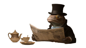 Eel Reading Newspaper Vinyl Car Decal Sticker – Waterproof & UV-Resistant 2.72"