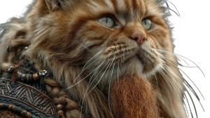 Viking Cat Vinyl Car Decal Sticker – Waterproof & UV-Resistant 5.4