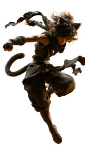Catboy Ninja Leap Vinyl Car Decal Sticker – Waterproof & UV-Resistant 4.8533333333333335"