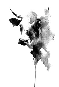 Abstract Cow Ink Vinyl Car Decal Sticker – Waterproof & UV-Resistant 4.373333333333333"