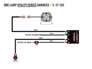 Ultimate 12V Relay Kit | 4m Cable | Triple-R-Lights Utility Series/Carbon-2 | 2-Pin Deutsch