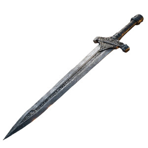 Majestic Damascus Sword Vinyl Car Decal Sticker – Waterproof & UV-Resistant 3.4133333333333336"