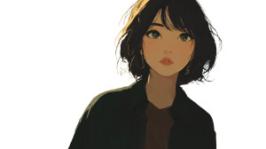 Determined Japanese Woman Vinyl Car Decal Sticker – Waterproof & UV-Resistant 2.72"