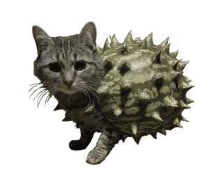 Watermelon Cat Armor Vinyl Car Decal Sticker – Waterproof & UV-Resistant 3.4133333333333336"