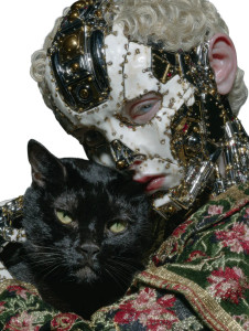 Witchy Cyborg Cat Vinyl Car Decal Sticker – Waterproof & UV-Resistant 8.213333333333333"