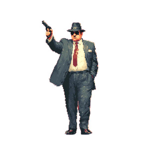 Pixel Mob Boss Vinyl Car Decal Sticker – Waterproof & UV-Resistant 3.4133333333333336"