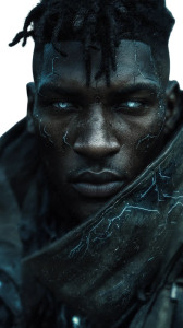 Futuristic Storm Warrior Vinyl Car Decal Sticker – Waterproof & UV-Resistant 9.706666666666667"