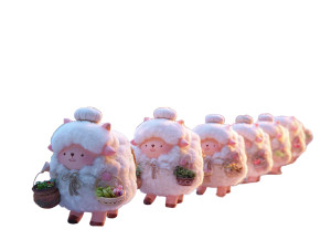 Chef Sheep Parade Vinyl Car Decal Sticker – Waterproof & UV-Resistant 3.0933333333333333"
