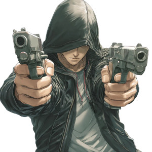 Anime Gunman V3 Vinyl Car Decal Sticker – Waterproof & UV-Resistant 3.4133333333333336"