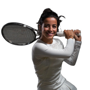 Tennis Player Swing V7 Vinyl Car Decal Sticker – Waterproof & UV-Resistant 3.4133333333333336"