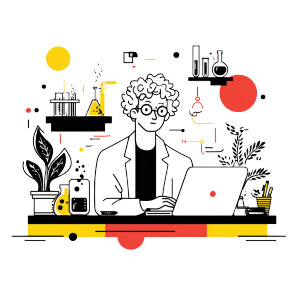 Curly-Haired Scientist Vinyl Car Decal Sticker – Waterproof & UV-Resistant 3.4133333333333336" Curly-Haired Scientist Vinyl Car Decal Sticker – Waterproof & UV-Resistant 3.4133333333333336"