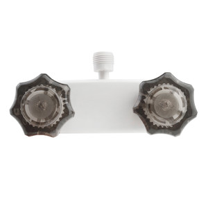 Dura Faucet White Shower Control Valve | 1/4 Turn Washerless Valve with Vacuum Breaker Hose Connection