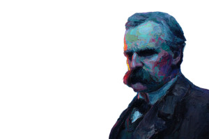 Nietzsche Mountain Portrait Vinyl Car Decal Sticker – Waterproof & UV-Resistant 2.986666666666667"