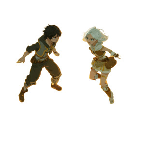Magical Anime Duo Vinyl Car Decal Sticker – Waterproof & UV-Resistant 3.4133333333333336"