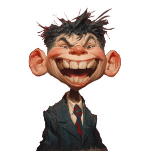 Evil Giggling Schoolboy Vinyl Car Decal Sticker – Waterproof & UV-Resistant 3.4133333333333336"