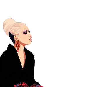 Lady Gaga Illustration Vinyl Car Decal Sticker – Waterproof & UV-Resistant 6.826666666666667"