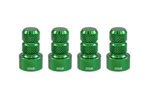 Green Billet Aluminum Valve Stem Caps | True Spike Set Of 4 Caps | Made In USA Green Billet Aluminum Valve Stem Caps | True Spike Set Of 4 Caps | Made In USA