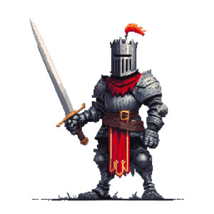 Pixel Knight V3 Vinyl Car Decal Sticker – Waterproof & UV-Resistant 3.4133333333333336"