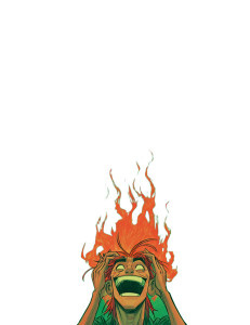 Laughing Fire Hair Vinyl Car Decal Sticker – Waterproof & UV-Resistant 4.16"