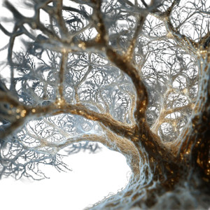 Glowing Mycelium Network V3 Vinyl Car Decal Sticker – Waterproof & UV-Resistant 3.4133333333333336"