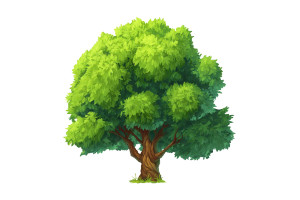 Cartoon Tree V5 Vinyl Car Decal Sticker – Waterproof & UV-Resistant 5.97333333333333