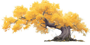 Ancient Ginkgo Tree V2 Vinyl Car Decal Sticker – Waterproof & UV-Resistant 5.12"