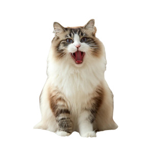 Ragdoll Cat Stretching Vinyl Car Decal Sticker – Waterproof & UV-Resistant 3.4133333333333336"