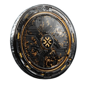 Futuristic Sci-Fi Coin Vinyl Car Decal Sticker – Waterproof & UV-Resistant 3.4133333333333336"