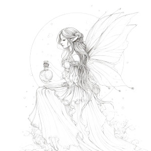 Whimsical Fairy V3 Vinyl Car Decal Sticker – Waterproof & UV-Resistant 6.826666666666667"