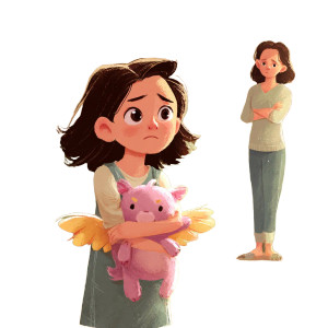 Upset Young Girl Vinyl Car Decal Sticker – Waterproof & UV-Resistant 6.826666666666667"