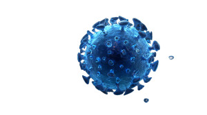 Blue Virus Cell Vinyl Car Decal Sticker – Waterproof & UV-Resistant 2.72"