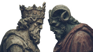 God Vs Lucifer Vinyl Car Decal Sticker – Waterproof & UV-Resistant 5.4