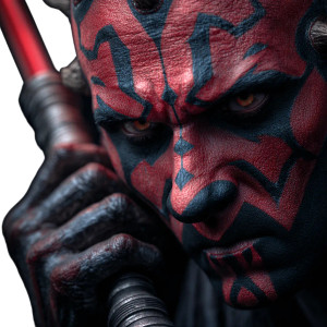 Darth Maul Close-Up V2 Vinyl Car Decal Sticker – Waterproof & UV-Resistant 3.4133333333333336"