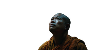 Mystical Monk Gaze Vinyl Car Decal Sticker – Waterproof & UV-Resistant 2.72"