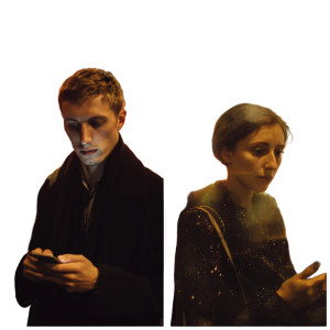 Nighttime Portrait Duo Vinyl Car Decal Sticker – Waterproof & UV-Resistant 3.4133333333333336"