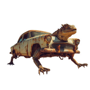 Lizard-Legged Car Vinyl Car Decal Sticker – Waterproof & UV-Resistant 6.826666666666667"