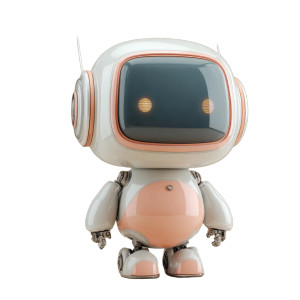 Stylized Robot Vinyl Car Decal Sticker – Waterproof & UV-Resistant 6.826666666666667"