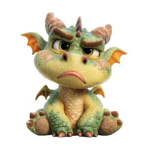 Grumpy Baby Dragon V2 Vinyl Car Decal Sticker – Waterproof & UV-Resistant 6.826666666666667"