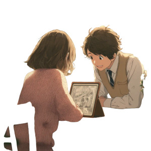 Anime Café Moment V2 Vinyl Car Decal Sticker – Waterproof & UV-Resistant 3.4133333333333336"