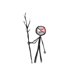 Angry Stickman Vinyl Car Decal Sticker – Waterproof & UV-Resistant 3.4133333333333336"